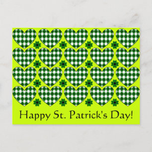 Carte Postale Coeurs shamrocks
