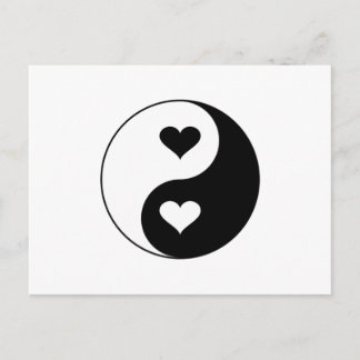 Carte Postale Coeurs Yin Yang