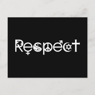 Carte Postale Coexister dans le Respect - Paix Gentillesse & Tol