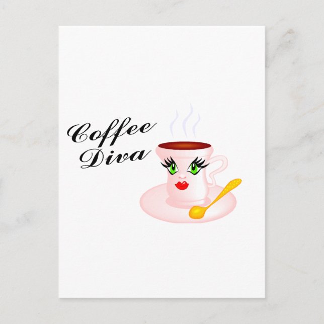 Carte Postale Coffee Diva (Devant)
