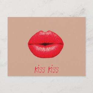 Carte Postale Coffee Lips baiser pop art