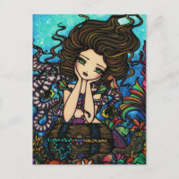 Coffre au trésor, sirène féérique, art fantastique