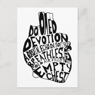 Carte Postale coffre vide : coeur anatomique