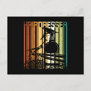 Carte Postale Coiffeur vintage Retro