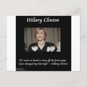 Carte Postale Coiffures d'Hillary Clinton & citations des gros t