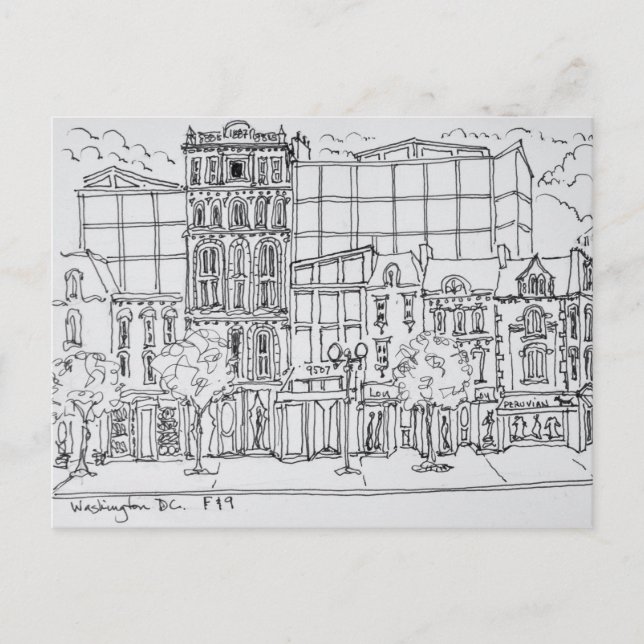 Carte Postale Coin de F et 9e rue | Washington DC, USA (Devant)