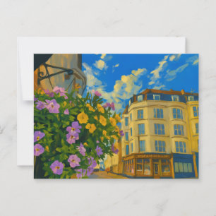Carte Postale Coin florissant - Rue européenne dynamique