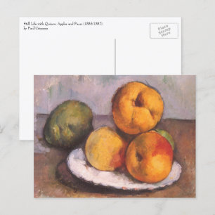 Carte Postale coing, pommes, poires de Paul Cezanne