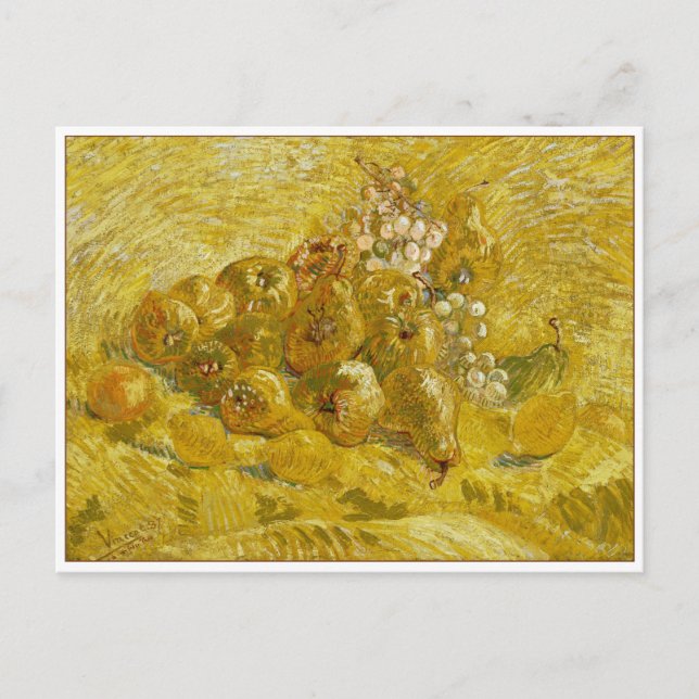 Carte Postale Coings, citrons, poires et raisins par Van Gogh (Devant)