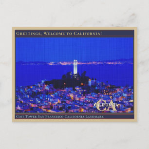 Carte Postale Coit Tower San Francisco California Landmark 