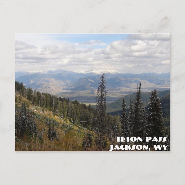 Carte Postale col teton, col Teton, Jackson, WY (Devant)