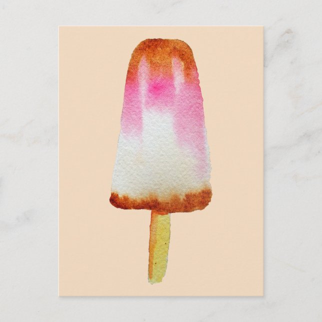 Carte Postale Cola popsicle mignon aquarelle d'été (Devant)