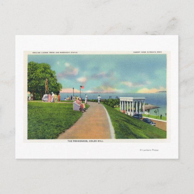 Carte Postale Coles Hill Vue sur la promenade (Devant)