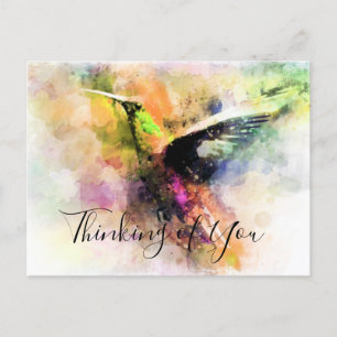 Carte Postale Colibri aquarelle personnalisé