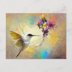 Carte Postale Colibri floral
