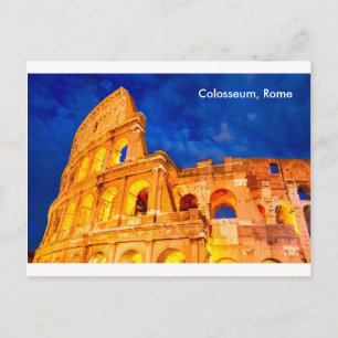 Carte postale Colisée crépuscule Rome