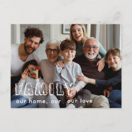Carte Postale Collage Chic écriture familiale 