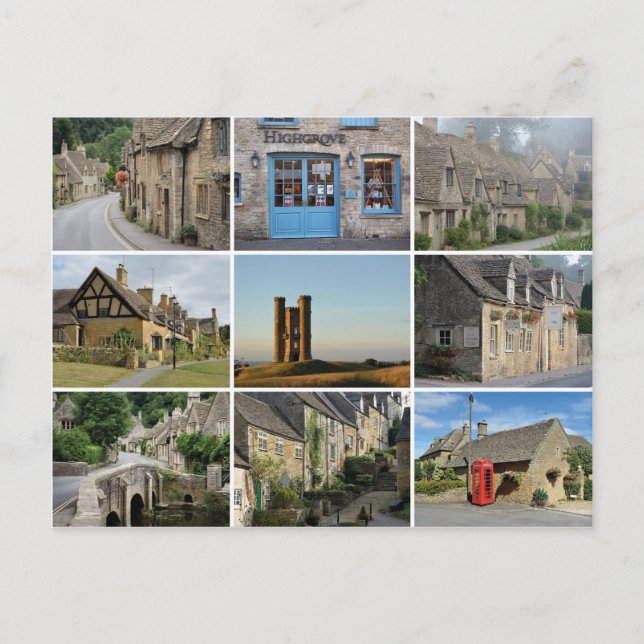 Carte Postale Collage Cotswolds (Devant)