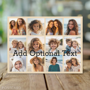 Carte Postale Collage de 12 photos Instagram - fond pastel