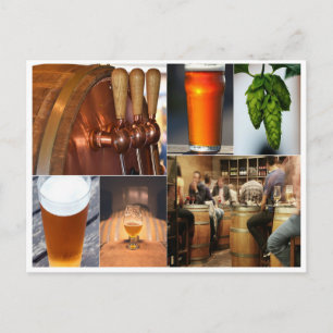 Carte Postale collage de bière brasserie pinte bière blonde bras