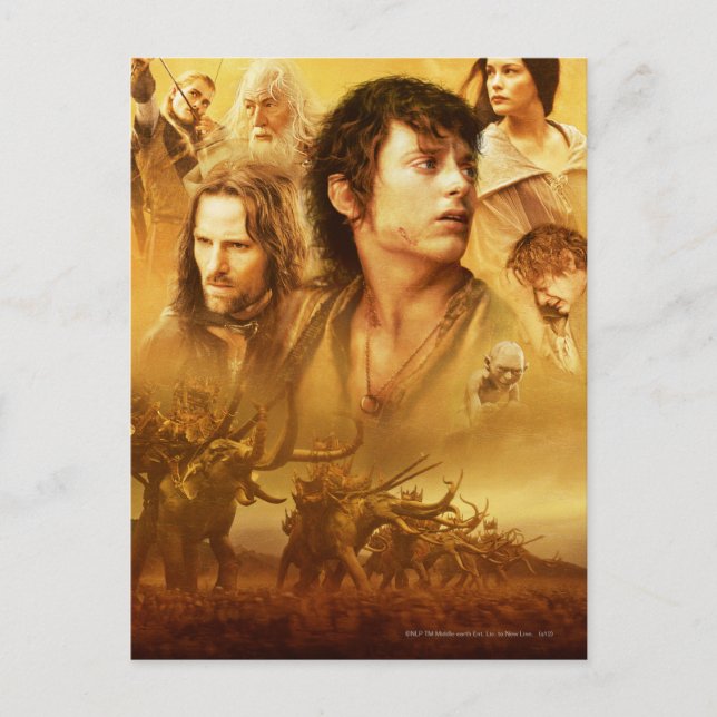 Carte Postale Collage de caractères (Devant)