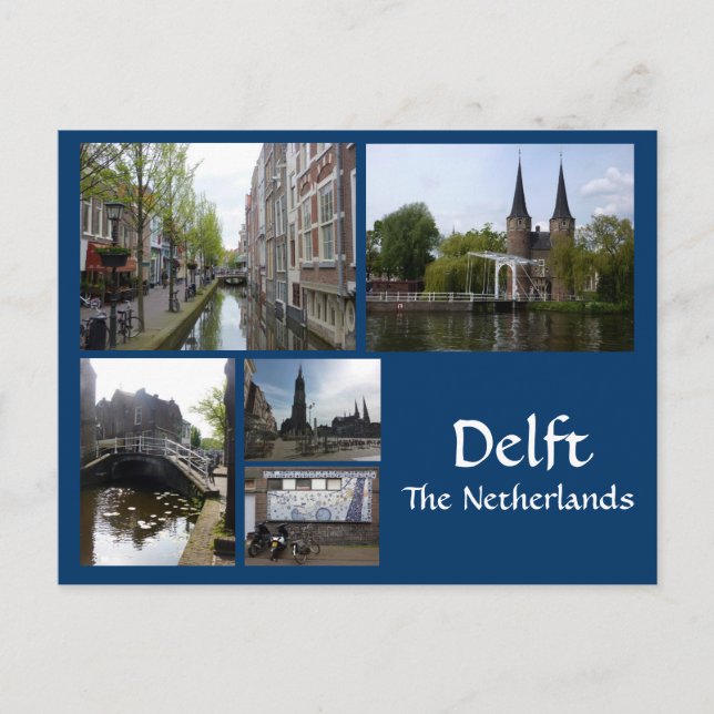 Carte Postale Collage de Delft (Devant)