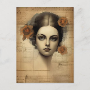 Carte Postale Collage de femmes vintages