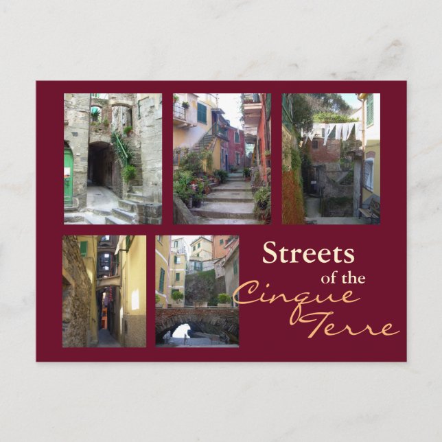 Carte Postale Collage de la rue Cinque Terre (Devant)