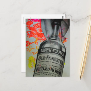 Carte Postale Collage de médias mixtes Whiskey 1939