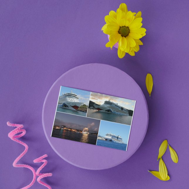 Carte Postale Collage de navires de croisière AIDAluna (Créateur téléchargé)