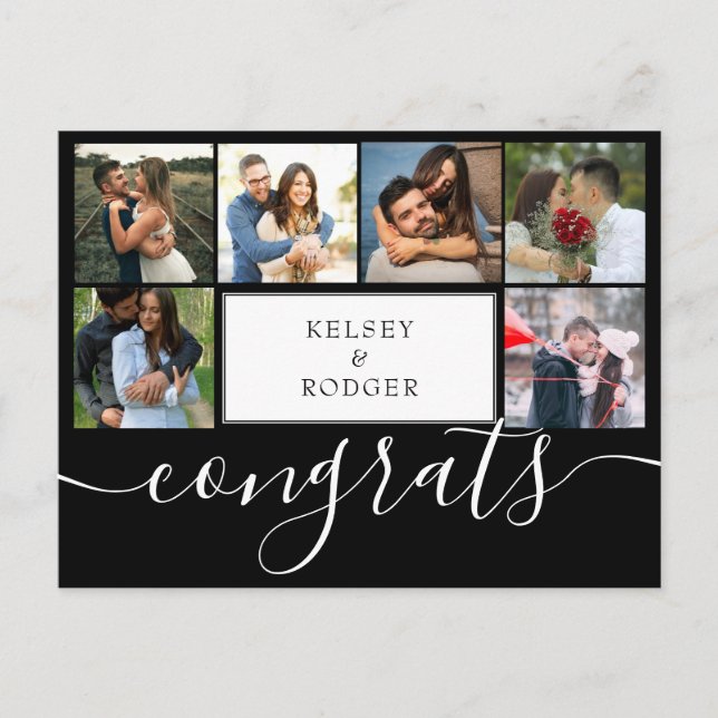 Carte Postale Collage de photos Congrès modernes Noir et blanc (Devant)