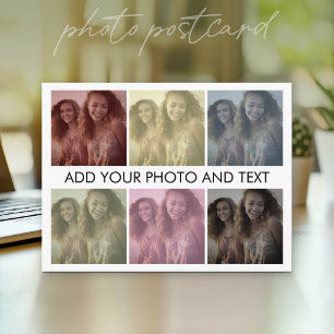 Carte Postale Collage de photos d'art pop instantané Filtre auto