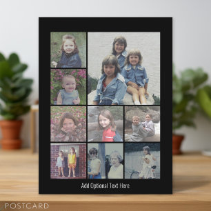 Carte Postale Collage de photos Instagram avec 9 photos carrés