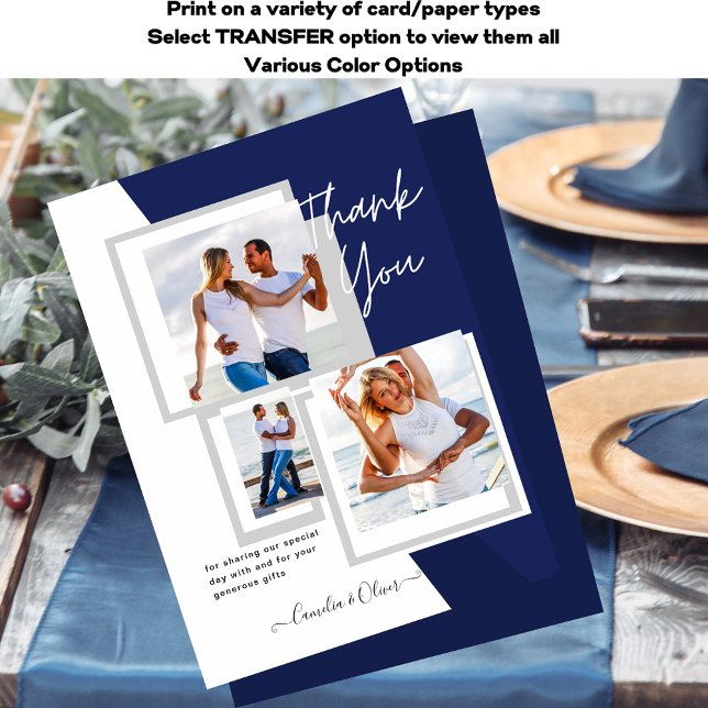 Carte Postale Collage de photos MERCI Mariage / Bébé / Diplômé / (Créateur téléchargé)