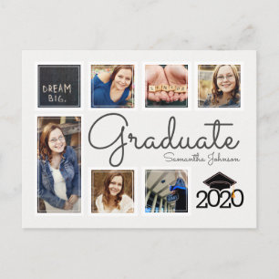 Carte Postale Collage de photos tendance Casquette Faire-part de