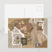 Collage de scrapbook vintage Papeterie ancienne Es