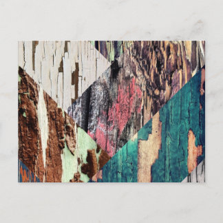 Carte postale Collage de texture de bois