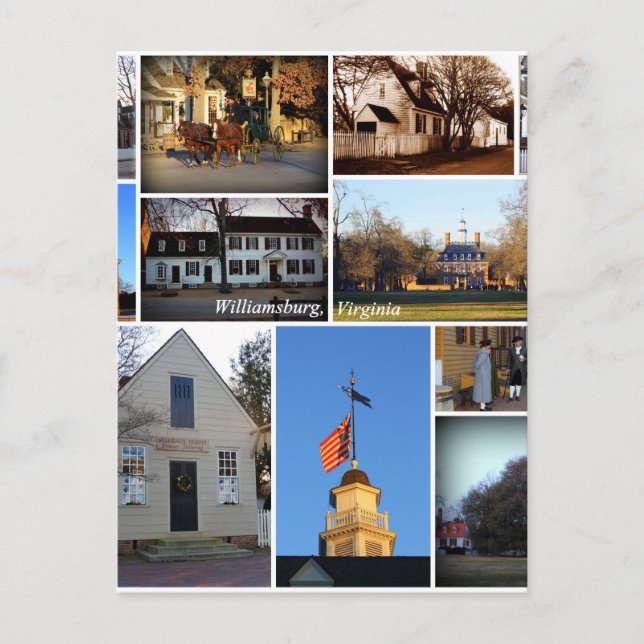 Carte Postale Collage de Williamsburg (Devant)
