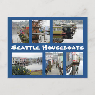 Carte Postale Collage des Houseboats de Seattle