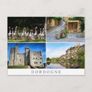 Carte postale collage Dordogne
