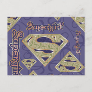 Carte Postale Collage du logo super girl Fancy