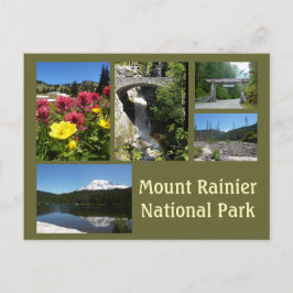Carte Postale Collage du mont Rainier (Reflection Lake & Falls)
