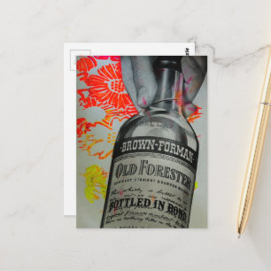 Carte Postale Collage en média mixtes de whisky en bond 1939