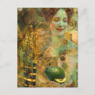 Carte Postale Collage féminin Avocado