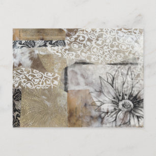 Carte Postale Collage Fleur II