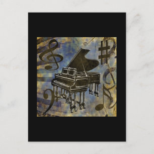 Carte Postale Collage Grand Piano