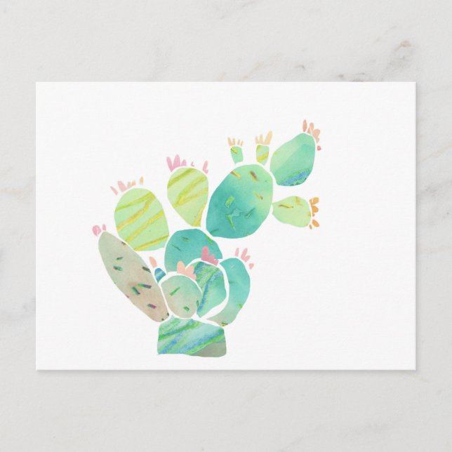 Carte postale Collage Illustration Cactus (Devant)