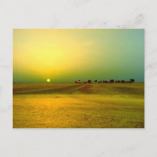 Carte Postale Collage Lever de soleil sur le désert