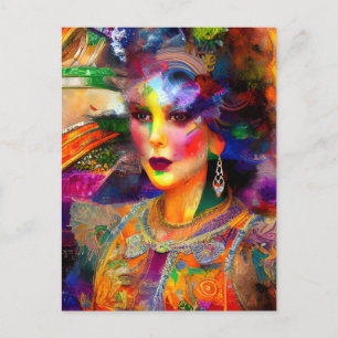 Carte postale Collage Média mixte