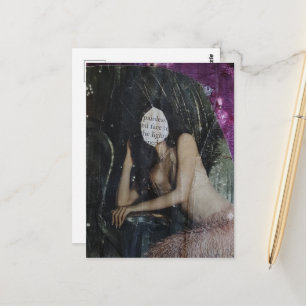 Carte Postale Collage mixte de visage indolore